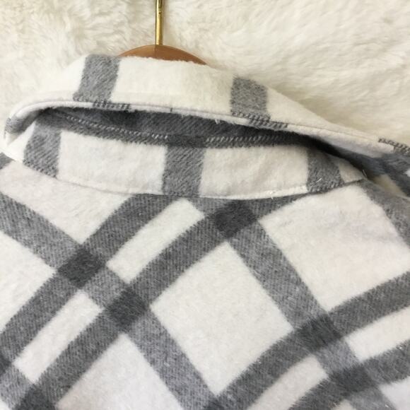 Thread & Supply Grey White Plaid Button Lined Jacket - Picture 15 of 15